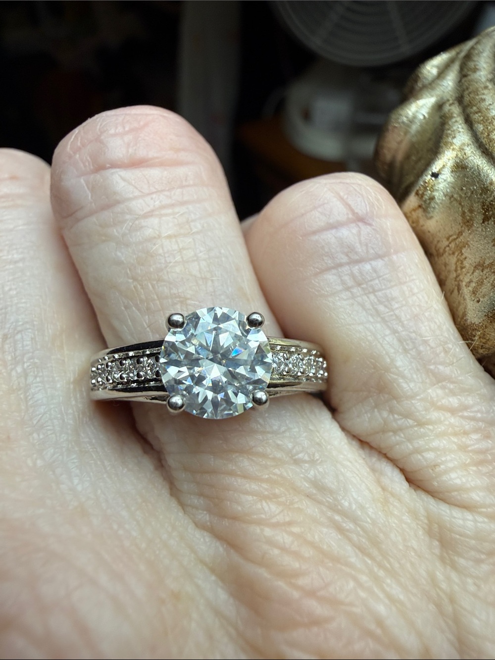 2 CT Classic MOISSANITE DIAMOND Solitaire Round-Cut 925 Sterling Silver Ring NEW